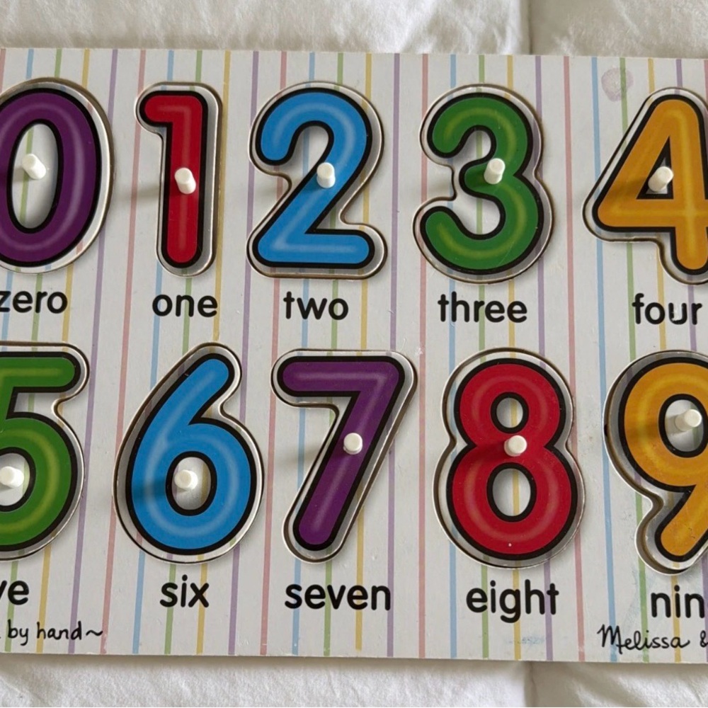 Six Melissa & Doug Colorful Wooden Puzzle Collection